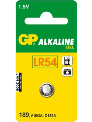 Nabíjačky a batérie - GP - alkalická gombíková batéria LR54 - 1 ks - GPLR54