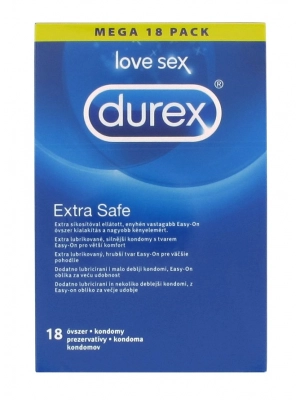 Veľké balenia kondómov - DUREX kondómy Extra Safe 18 ks - 5052197056259