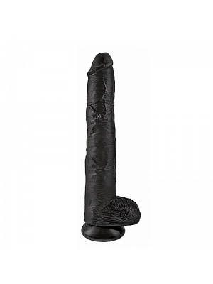 Dildá a vibrátory XXL - King Cock Realistické dildo s prísavkou 35 cm - čierne - shmPD5534-23