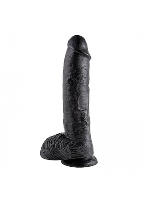 Dildá s prísavkou - King Cock Realistické dildo s prísavkou 25 cm - čierne - shmPD5509-23