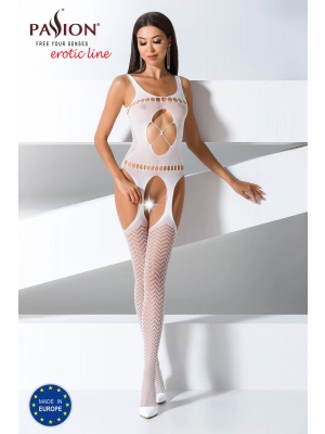 Bodystocking a catsuit - Passion Catsuit Chloé - biely - BS057WHITE