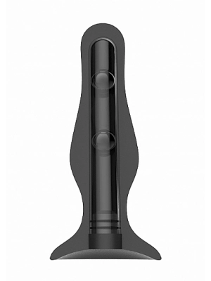 Vibračné análne kolíky - Sono Análny kolík s pohybujúcimi guličkami - čierny - shmSON067BLK