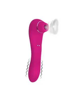 Tlakové stimulátory na klitoris - Romant Suction vibračný obojstranný stimulátor na klitoris ružový - RMT113pnk