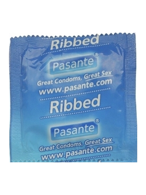 Kondómy vrúbkované a s výstupkami - Pasante kondómy Ribbed - 1 ks - pasanteribbed-ks