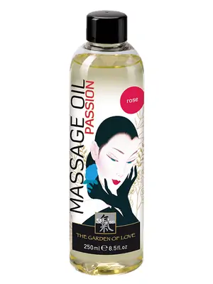 Masážne oleje a sviečky - Shiatsu Masážny olej Passion 250 ml - ruža - s90291rose