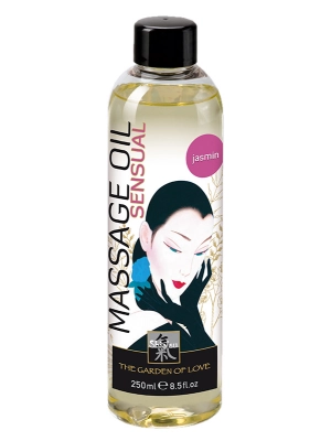 Masážne oleje a sviečky - Shiatsu Masážny olej Sensual 250 ml - jazmín - s90291jasm