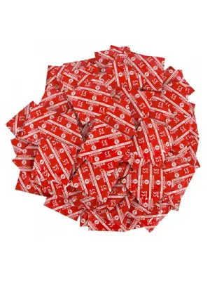 Kondómy s príchuťou - Durex kondómy London Rot - jahodové - 1ks - 4109260000-ks