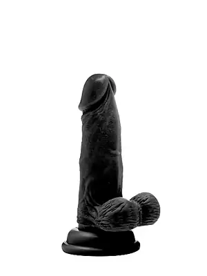 Dildá s prísavkou - S-Line RealRock Dildo penis 15 cm - čierny - REA011BLK