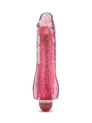 Klasické vibrátory - Glow Dick Molly Glitter - vibrátor ružový - v331205