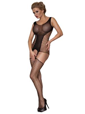 Bodystocking a catsuit - Wanita Elysa bodystocking čierny one size - wanH1031