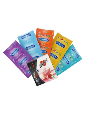 Akčné a darčekové sady kondómov - Narodeninová párty - Pasante kondómy 10 ks + darček - kon0007