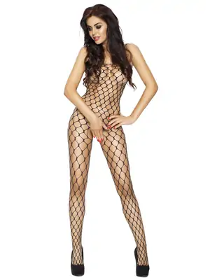 Bodystocking a catsuit - Passion Catsuit Karla - čierny - BS001BLACK
