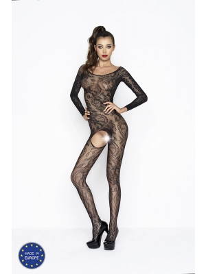 Bodystocking a catsuit - Passion Catsuit Lisa  - čierny - BS042BLACK