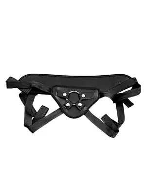 Nasadzovacie penisy, strap-on - BASIC X postroj na pripínací penis čierny - BSC00163