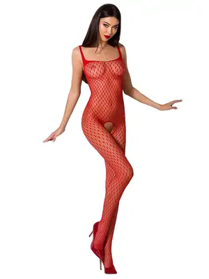 Bodystocking a catsuit - Passion Catsuit Annie červená - BS071RED