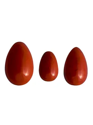 Kegelove guľôčky a vaginálny činky - Yoni vajíčka sada 3 ks - jaspis - Yonijaspis