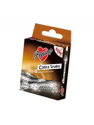 Špeciálne kondómy - PEPINO kondómy Cobra Snake - 3 ks - SU26020