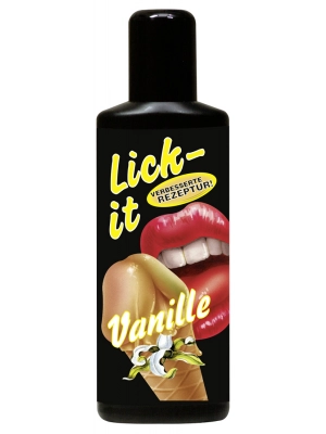 Lubrikačné gély s príchuťou alebo vôňou - Lick-it Lubrikačný gél 100 ml - vanilka - 6206370000
