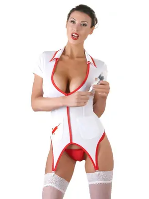 Erotické kostýmy - Cottelli Erotický kostým Zdravotnej sestričky - 24704972031 - M