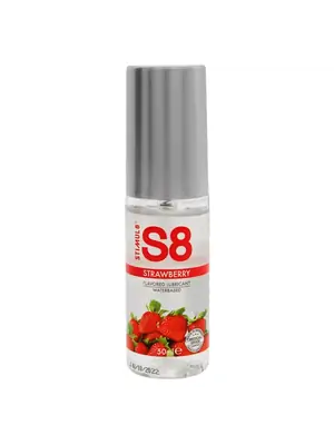 Lubrikačné gély s príchuťou alebo vôňou - S8 Jahoda lubrikačný gél na vodnej báze 50 ml - s97406strawberry