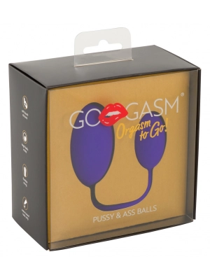 Vibračné vajíčka - GoGasm vibračné vajíčko pre vagínu a análik fialové - 5349510000