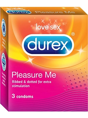 Kondómy vrúbkované a s výstupkami - DUREX kondómy Pleasure Me 3 ks - durex-PleasureMe-3ks