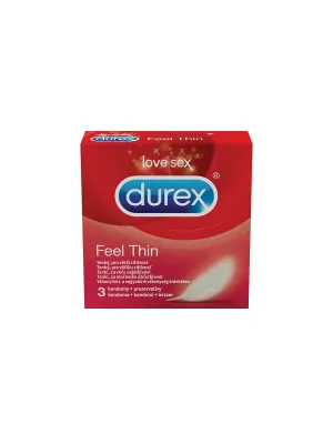 Ultra jemné a tenké kondómy - DUREX kondómy Feel Thin 3 ks - durex-FeelThin-3ks