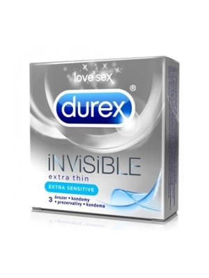 Ultra jemné a tenké kondómy - DUREX kondómy Invisible Extra Sensitive 3ks - durex-InvisiExtraSensitive-3ks