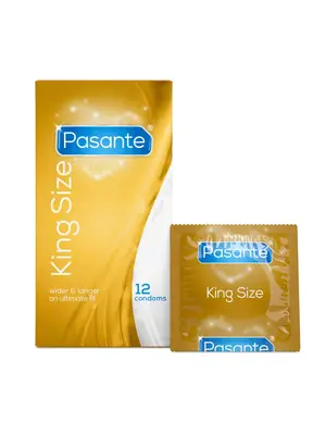 Extra veľké kondómy - Pasante kondómy King Size 60 mm - 12 ks - pasanteKingSize-12ks