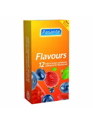 Kondómy s príchuťou - Pasante kondómy Flavours - 12 ks - pasanteFlavours-12ks