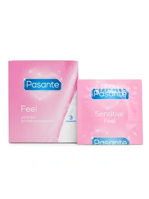 Ultra jemné a tenké kondómy - Pasante kondómy Sensitive 3 ks - pasanteSensitive-3ks
