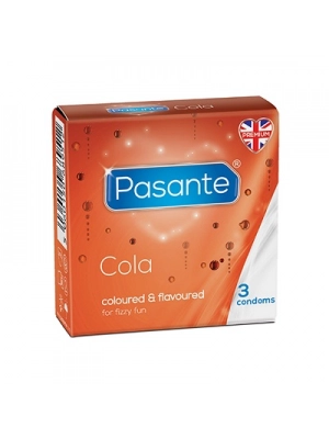 Kondómy s príchuťou - Pasante kondómy Cola - 3 ks - pasanteCola-3ks