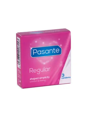 Kondómy s extra lubrikáciou - Pasante kondómy Regular - 3 ks - pasanteRegular-3ks