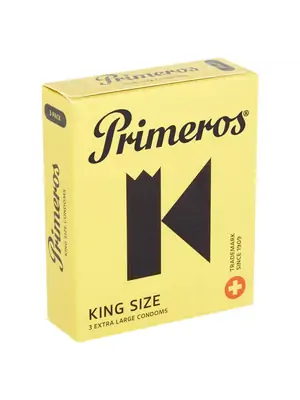 Extra veľké kondómy - Primeros King Size kondómy 3 ks - 8594068390668