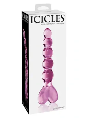 Klasické dildá - Icicles No 43 sklenené dildo ružové - 5403150000