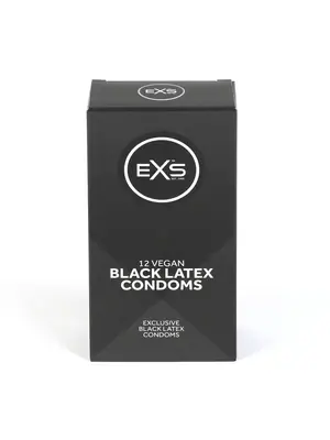 Farebné kondómy - EXS KONDÓMY ČIERNY LATEX 12 KS - shm12EXSBLACK