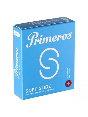 Kondómy s extra lubrikáciou - Primeros Soft Glide kondómy 3 ks - 8594068390606