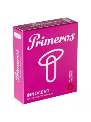 Ultra jemné a tenké kondómy - Primeros Innocent kondómy 3 ks - 8594068390583