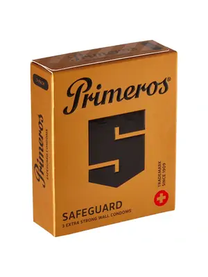 Extra bezpečné a zosilnené kondómy - Primeros Safeguard kondómy 3 ks - 8594068390705