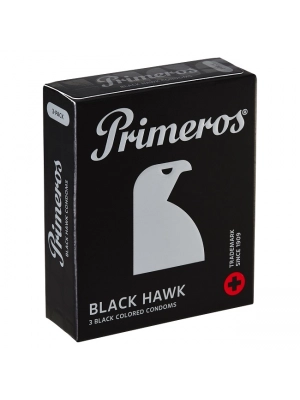 Farebné kondómy - Primeros Black Hawk kondómy 3 ks - 8594068390569