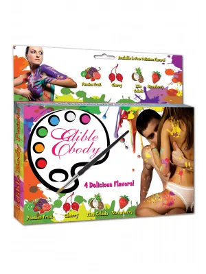 Erotické sladkosti - Edible body bozkateľné farby na telo s príchuťou. - s37030