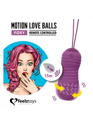 Vibračné vajíčka - FeelzToys Motion Love Balls Foxy - vibračné vajíčko - E28193