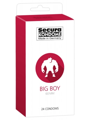 Extra veľké kondómy - Secura kondómy Big Boy 60 mm 24 ks - 4163390000