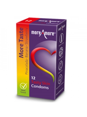 Kondómy s príchuťou - MoreAmore kondómy Tasty Skin Mix 12 ks - E29092