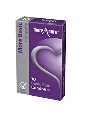 Štandardné kondómy - MoreAmore kondómy Basic Skin 10 ks - E29093