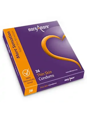 Ultra jemné a tenké kondómy - MoreAmore kondómy Thin Skin 36 ks - E29095