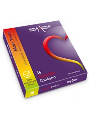 Kondómy s príchuťou - MoreAmore kondómy Tasty Skin Mix 36 ks - E29097