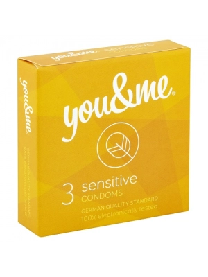 Ultra jemné a tenké kondómy - you  &  me Sensitive kondómy 3 ks - 8594068390002