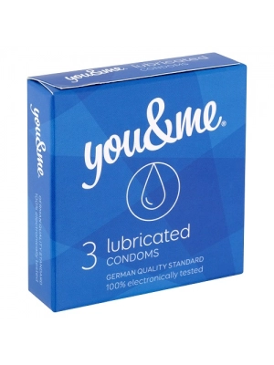 Štandardné kondómy - you  &  me Lubricated kondómy 3 ks - 8594068389600