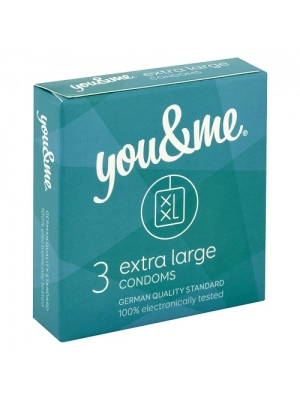 Štandardné kondómy - you  &  me Extra Large kondómy 3 ks - 8594068390019